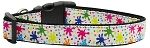 Splatter Paint Nylon Dog Collar XL