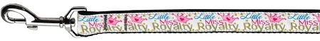 Little Miss Royalty Nylon Dog Leash 5/8 inch wide 4ft Long