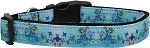 Dreamy Blue Nylon Dog Collar Medium Narrow