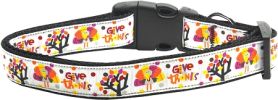 Give Thanks Nylon Dog Collar SM