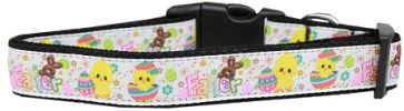 Happy Easter Nylon Dog Collar XL