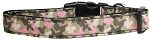 Camo Butterflies Nylon Dog Collar SM