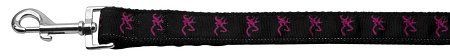 Pink Deer Nylon Dog Leash 5/8 inch wide 4ft Long