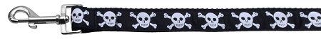 Skulls Nylon Dog Leash 5/8 inch wide 4ft Long