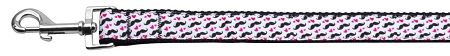 Moustache Love Nylon Dog Leash 3/8 inch wide 4ft Long