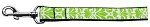 Damask Lime Green Nylon Dog Leash 3/8 inch wide 6ft Long