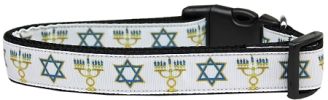 Jewish Traditions Nylon Dog Collar Medium Narrow