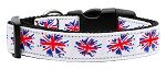 Graffiti Union Jack(UK Flag) Nylon Ribbon Collar Large