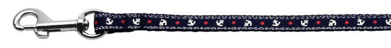 Anchors Nylon Ribbon Leash Blue 3/8 inch wide 4ft Long