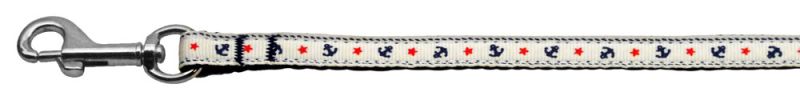 Anchors Nylon Ribbon Leash White 3/8 inch wide 4ft Long