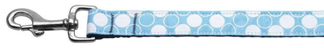 Diagonal Dots Nylon Collar Baby Blue 1 wide 4ft Lsh