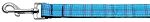 Plaid Nylon Collar Blue 1 wide 4ft Lsh