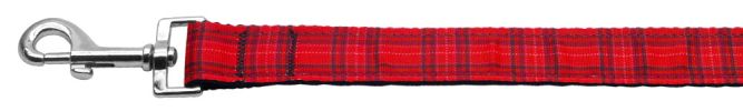 Plaid Nylon Collar Red 1 wide 4ft Lsh