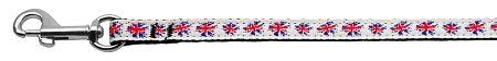 Graffiti Union Jack(UK Flag) Nylon Ribbon Leash 3/8 inch wide 4ft Long