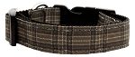 Plaid Nylon Collar Brown Medium