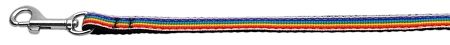 Rainbow Striped Nylon Collars Rainbow Stripes 3/8 wide 6Ft Lsh