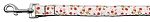 Roses Nylon Ribbon Leash Red 1 inch wide 6ft Long