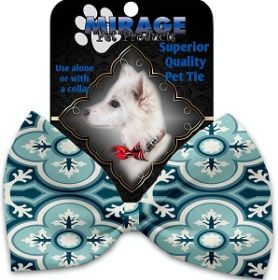 Blue Lagoon Pet Bow Tie Collar Accessory with Velcro