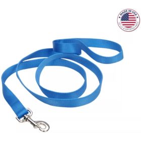 Coastal Pet Single Leash (Option: Ply Nylon Dog Leash Blue Lagoon  4 feet x 5/8"W)