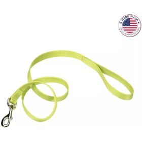 Coastal Pet Single Leash (Option: Ply Nylon Dog Leash Lime Green  6 feet x 3/8"W)