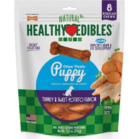 Nylabone Healthy Edibles DHA Omega (Option: 3 Puppy  Turkey & Sweet Potato Flavor  Regular (8 count))