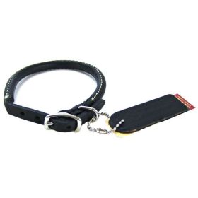 Circle T Pet Leather Round Collar  Black (Option: 12" Neck)