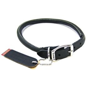 Circle T Pet Leather Round Collar  Black (Option: 20" Neck)