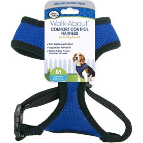 Four Paws Comfort Control Harness (Option: Blue  Medium  For Dogs 710 lbs (16"19" Chest & 10"13" Neck))