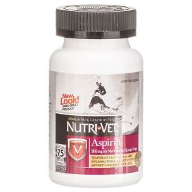 Nutri (Option: Vet Aspirin for Dogs  Large Dogs over 50 lbs  75 Count (300 mg))