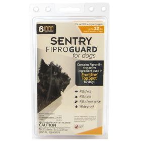 Sentry FiproGuard for Dogs (Option: Dogs up to 22 lbs (6 Doses))