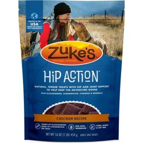 Zukes Hip Action Hip & Joint Supplement Dog Treat (Option: Roasted Chicken Recipe  1 lb)