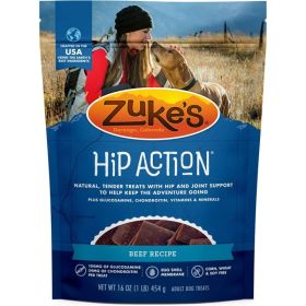 Zukes Hip Action Hip & Joint Supplement Dog Treat (Option: Roasted Beef Recipe  1 lb)