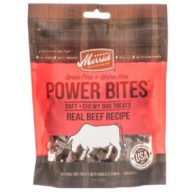 Merrick Power Bites Soft & Chewy Dog Treats (Option: Real Texas Beef Recipe  6 oz)