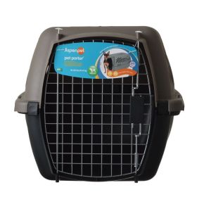 Aspen Pet Porter Plastic Carrier (Option: Duty Pet Carrier Storm Gray and Black  Pets 1520 lbs)