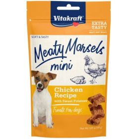 Vitakraft Meaty Morsels Mini Chicken Recipe with Sweet Potato Dog Treat (Option: 1.69 oz)