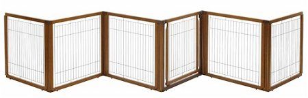 6 Panel Convertible Elite Pet Gate (Option: Black)